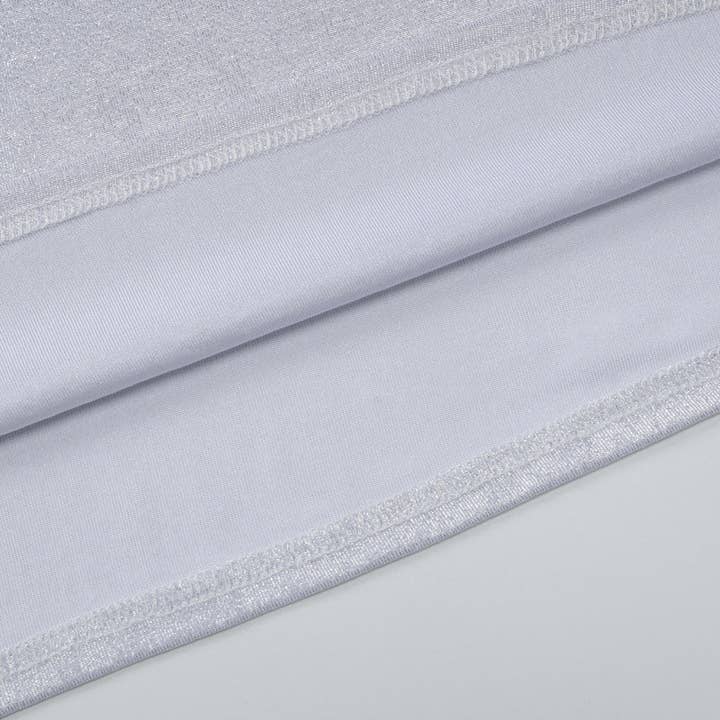 Argent Robe Maxi Fendue Froncée Nouvelle Déesse Sultry 2025 en vente sur Faire11