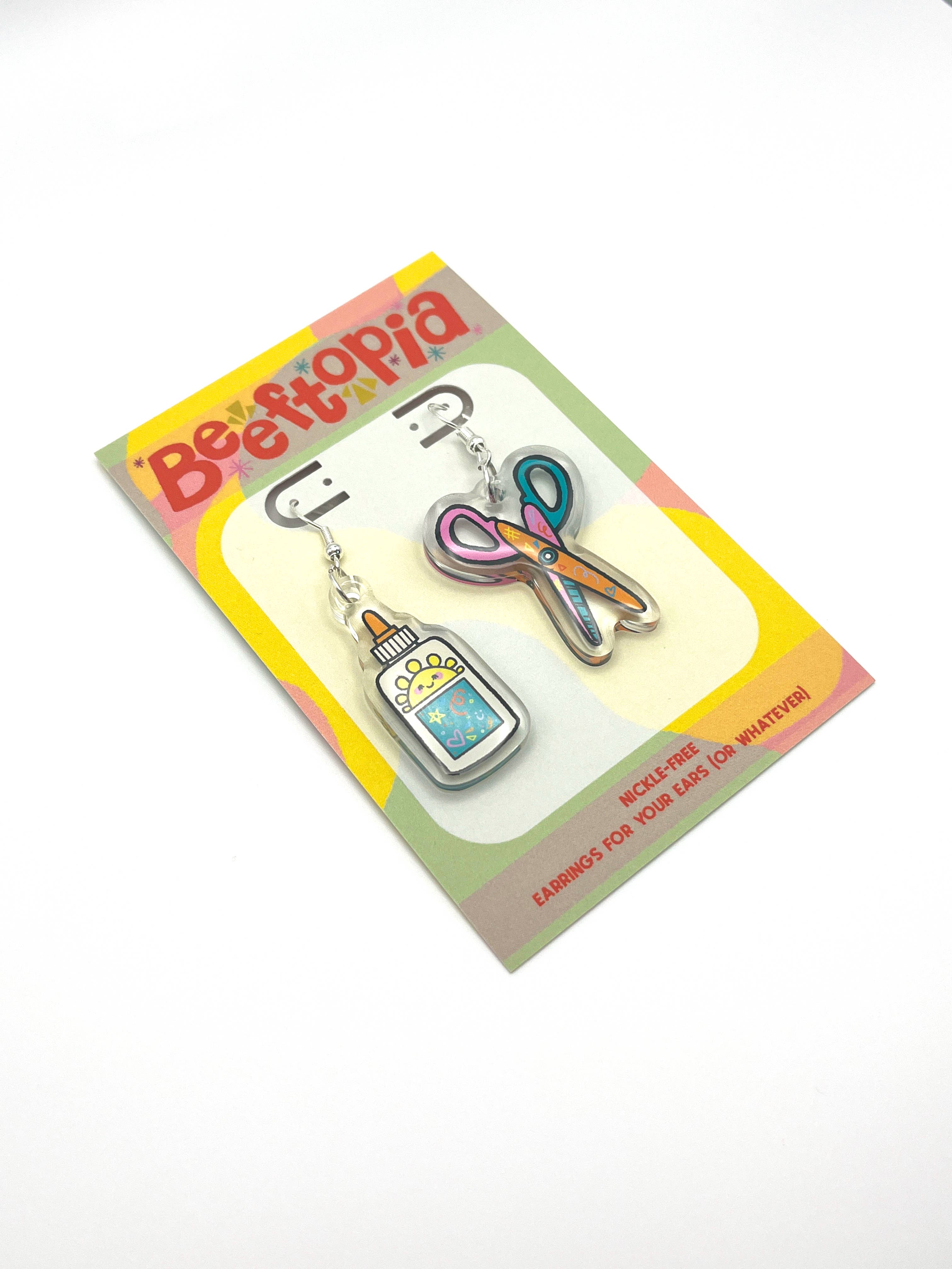 Beeftopia - Wholesale Dangle Earrings - Very Crafty Novelty Earrings | Cute Artsy Jewelry1