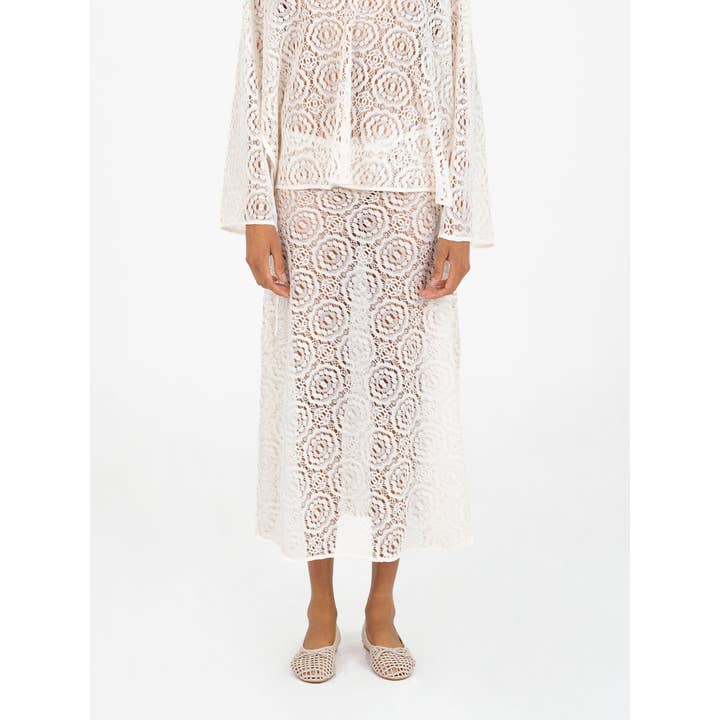 Fertessa White Lace Skirt for wholesale by CARMEN SAYS