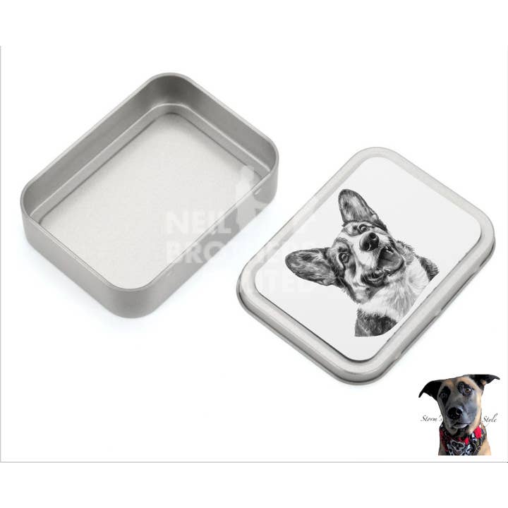 Storms Style - Wholesale Pet Treat Jar - Dog - Black and Grey Small Dog Metal Treat Tin - lots of breeds15