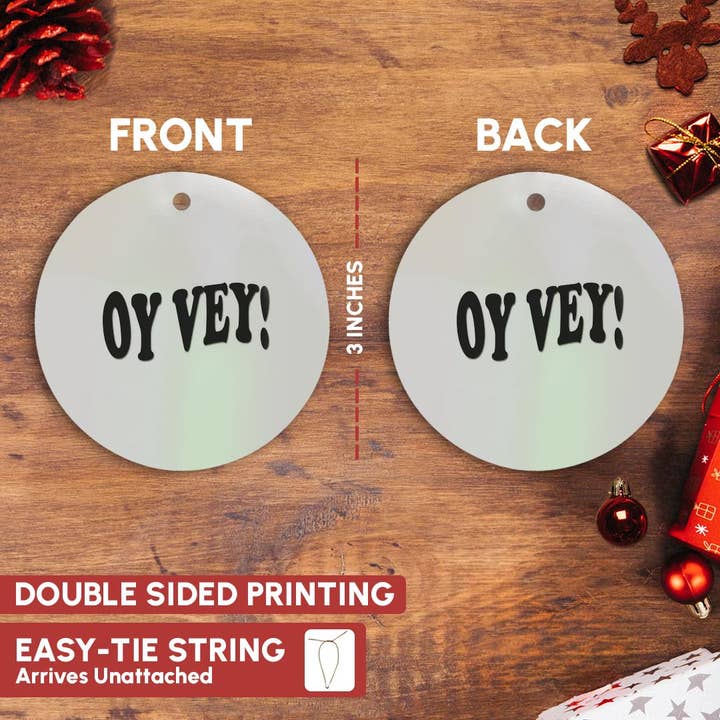 3dRose - Wholesale Ornament - 3dRose, Oy, vey. Funny saying. Yiddish., Ornament2