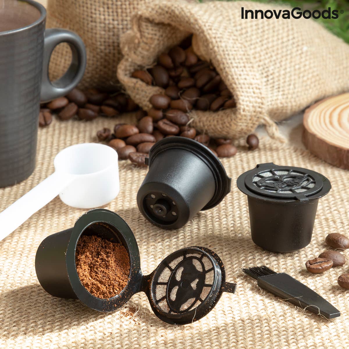 InnovaGoods - Wholesale Koffiemachine - InnovaGoods Recoff herbruikbare koffiecapsules set van 32