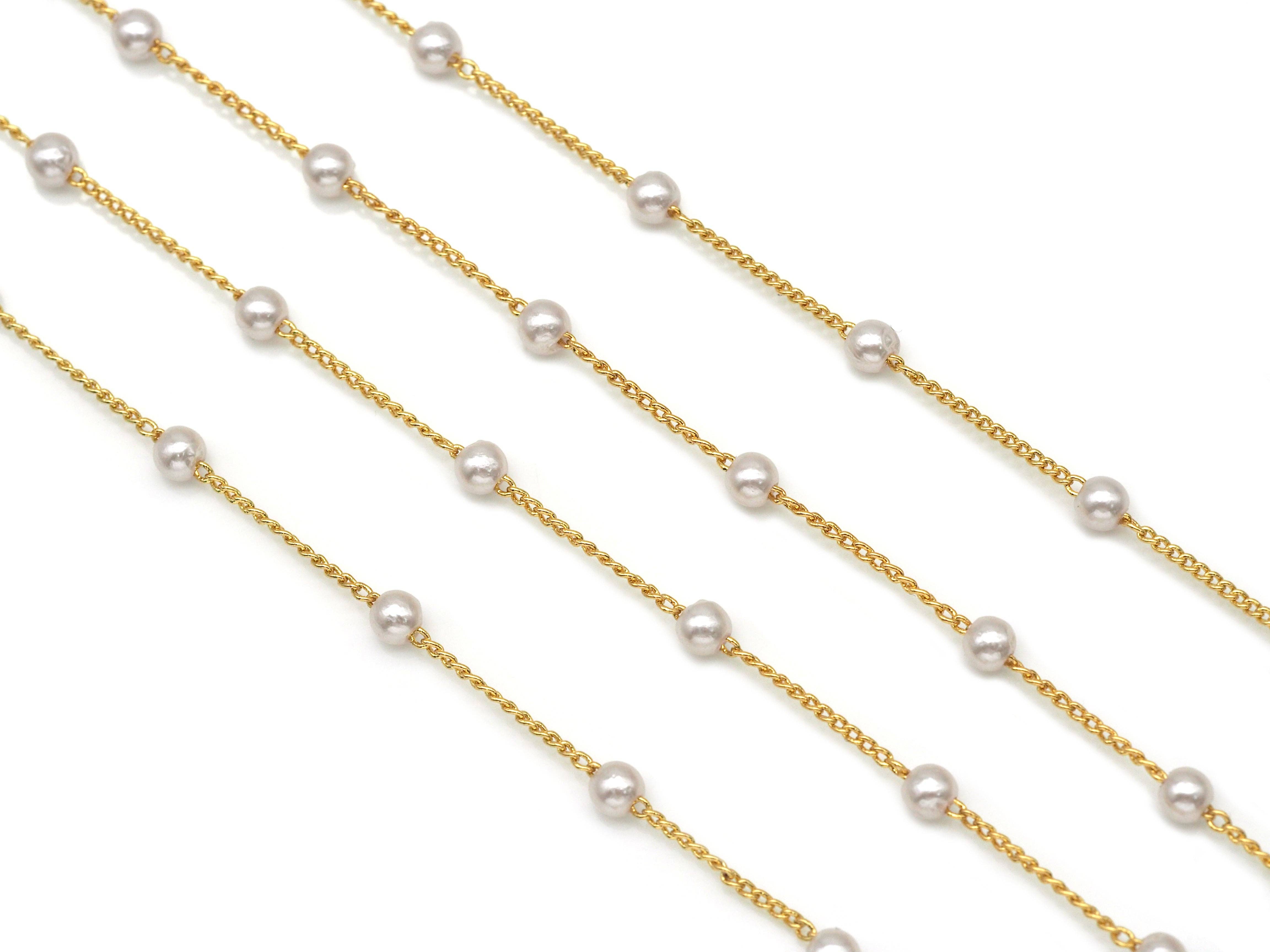 BestBeads&Beyond – Großhandel Gliederhalskette – Feine Perlen-Satellitenkette aus 18K Gold- oder Silberfüllung0