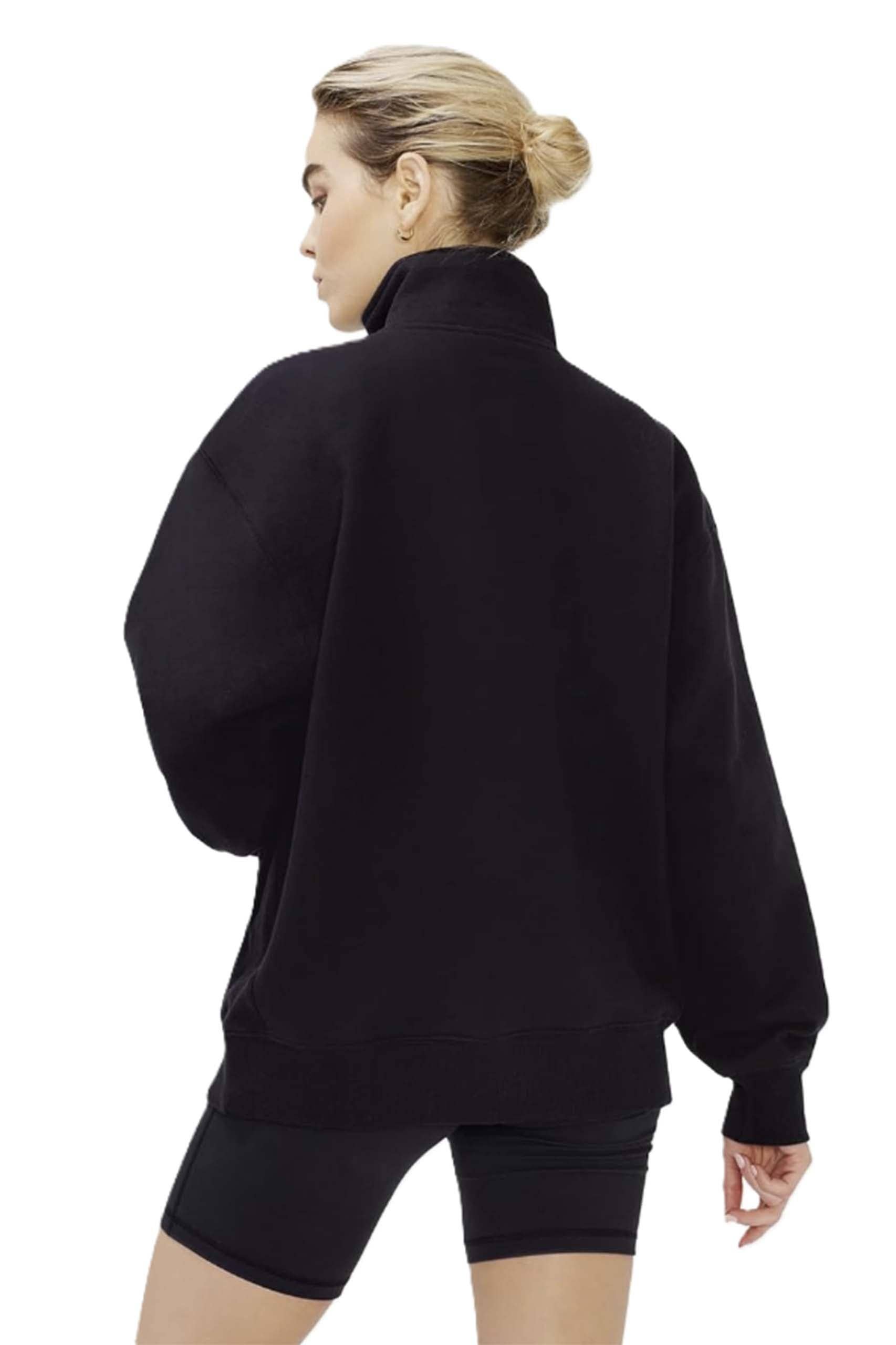 Good Stuff Apparel - Wholesale Sweatshirt - Women's - Women's Long Sleeve Half Zip Sweatshirt Fleece Oversized Pullover Sweater2