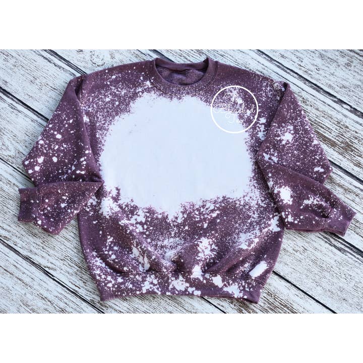 The Bleached Tee - Wholesale Sweatshirt - Women's - Bleached Sweatshirt in Heather Sport Dark Maroon