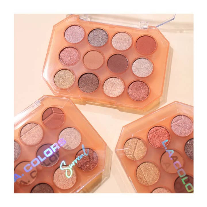 PINEAPPLE Beauty - Wholesale Oogschaduwpalet - LA Colors C69012 Surreal oogschaduwpalet met 12 kleuren - 3 stuks 4