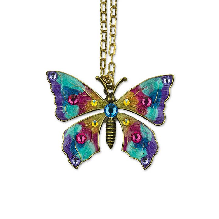 Luanne Crystal Butterfly Necklace for wholesale by Anne Koplik Designs, Inc.