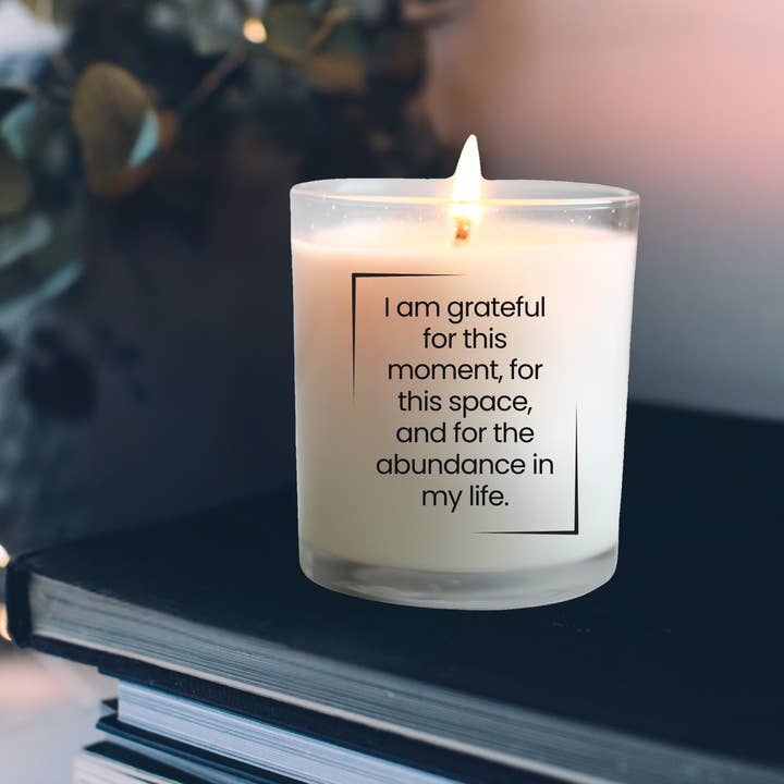 SCENTS BY FAY - Wholesale Jar/Filled Candle - 8oz Affirmation Soy Candles made with Pure Essential Oils0