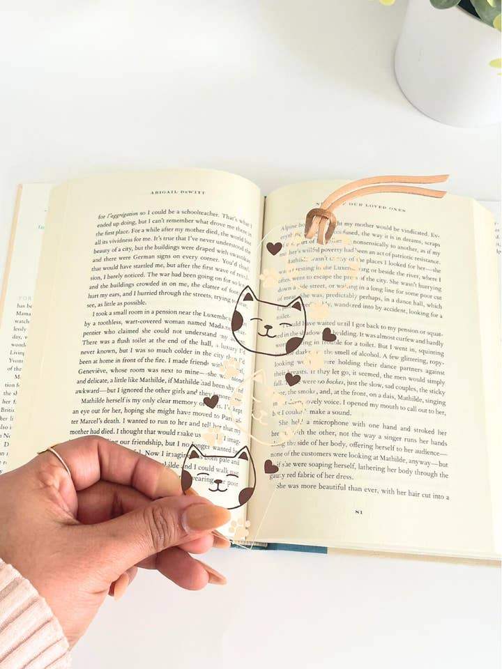 Marque-page en acrylique Cat Lover pour la vente par Helle Company