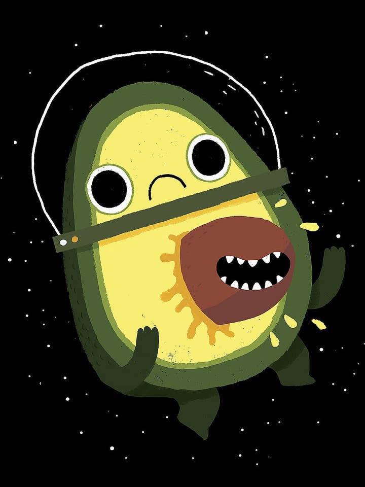 „Alien Avocado“ - Lærredstryk Vægdekor for engroshandel hos Image Conscious, LLC