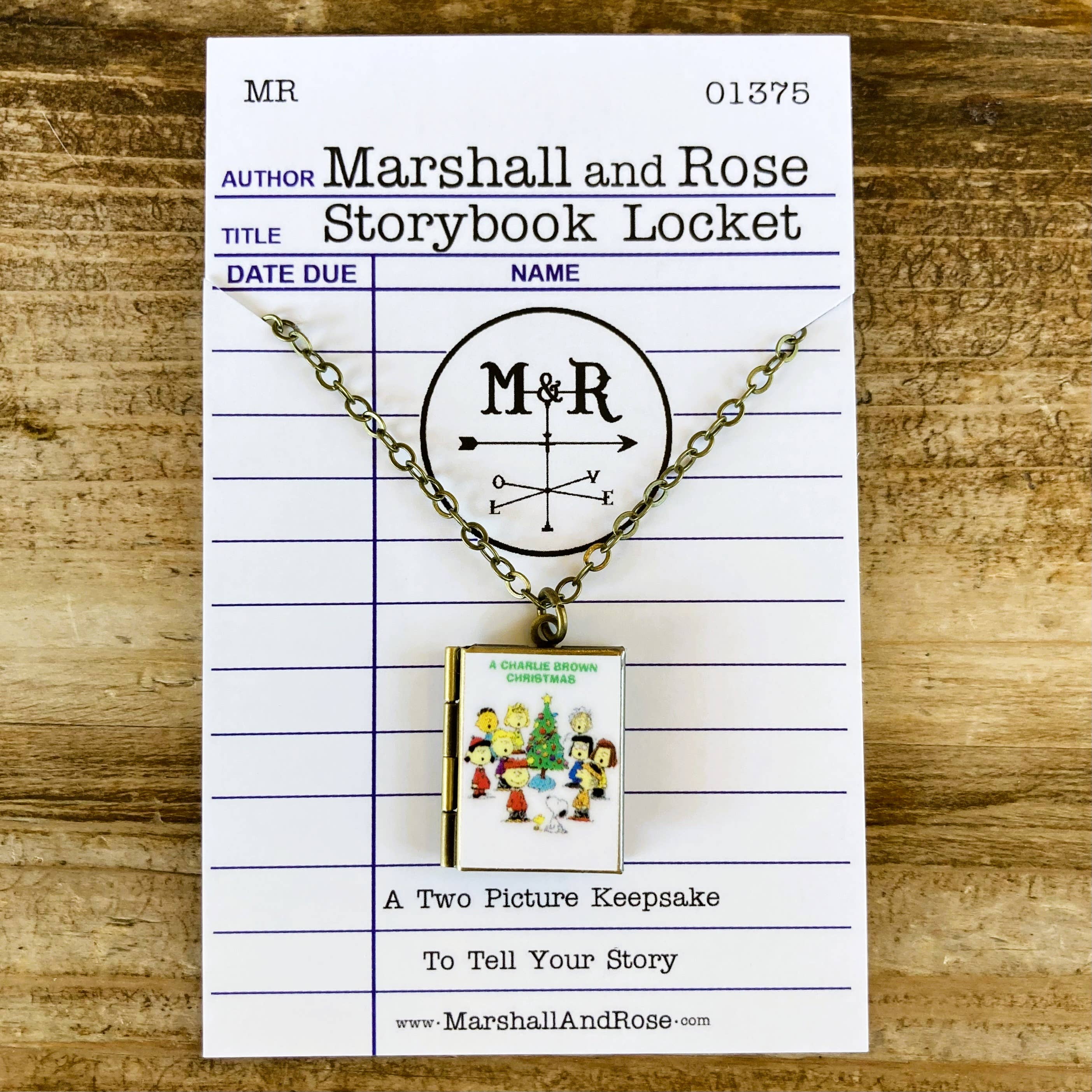 Marshall and Rose - Wholesale Locket Necklace - Book Locket A Charlie Brown Christmas