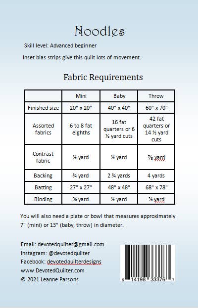 Devoted Quilter - Wholesale Quilt - Noodles quilt pattern4