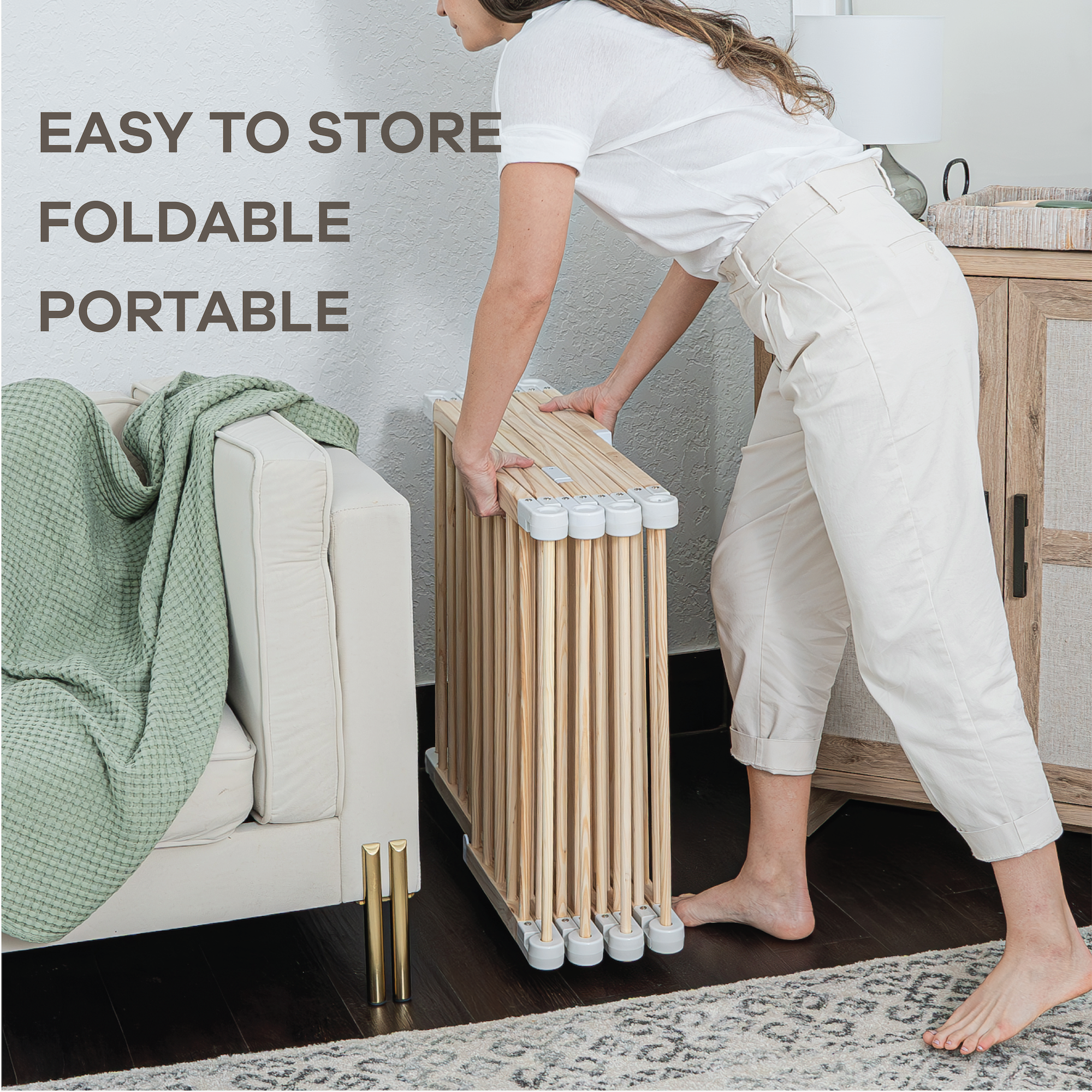 Comfy Cubs - Vendita all'ingrosso Tappetino da gioco - Bambini e neonati - Cancelletto per Bambini - Recinto Pieghevole in Legno di Pino di Comfy Cubs2