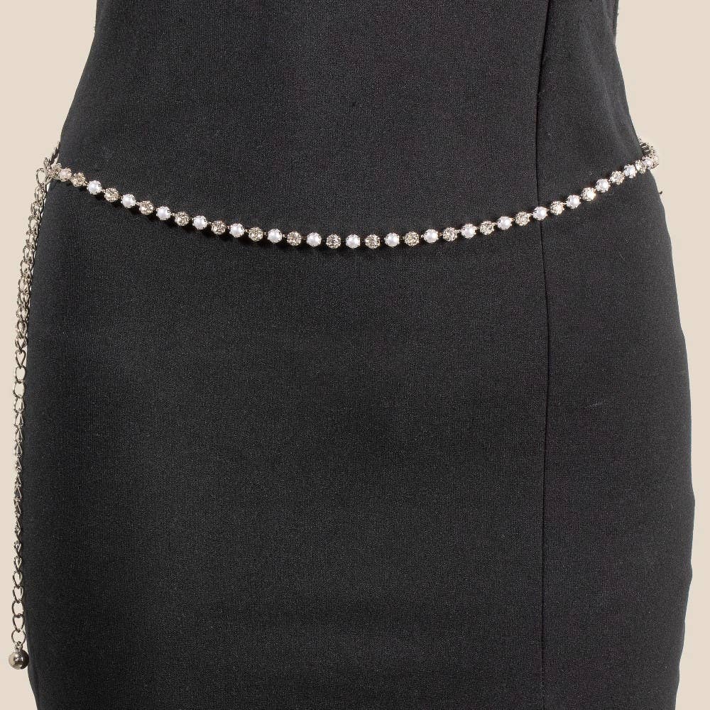 Anarchy Street - Wholesale Belt - Women's - Round Rhinestone Station Chain Belt3