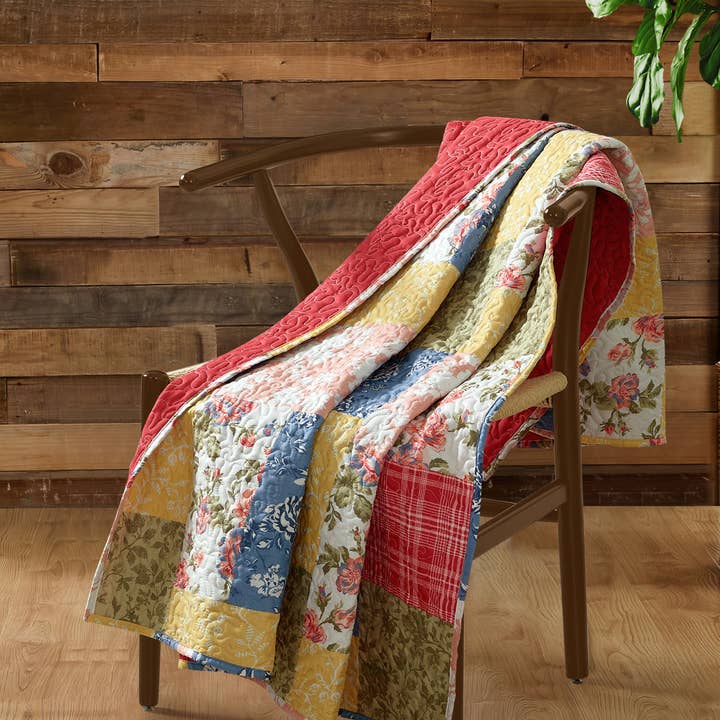 Peking Handicraft - Wholesale Throw Blanket - Farmhouse Floral Throw