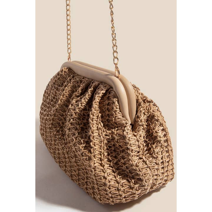 Anarchy Street - Wholesale Crossbody Bag - Women's - Straw Braided Mesh Hand Bag