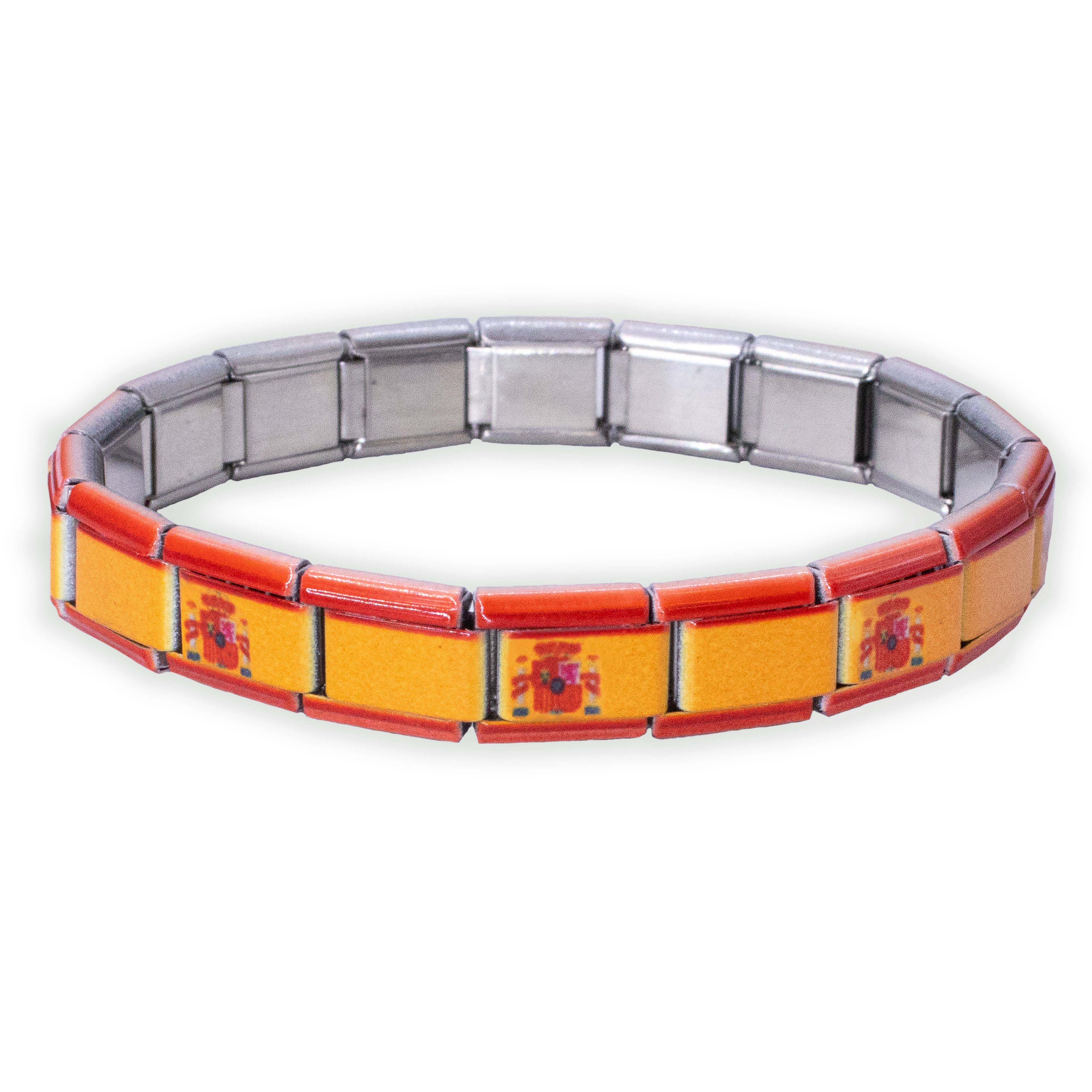 Natalia - Wholesale Charm/Dangle Bracelet - Italian Charm Bracelet Flags - Link Jewelry34