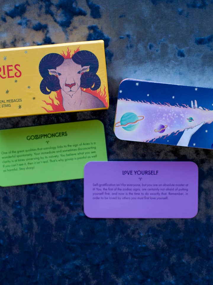Aries Pocket Zodiac Cards: 40 Magical Messages for wholesale by Red Wheel/Weiser LLC