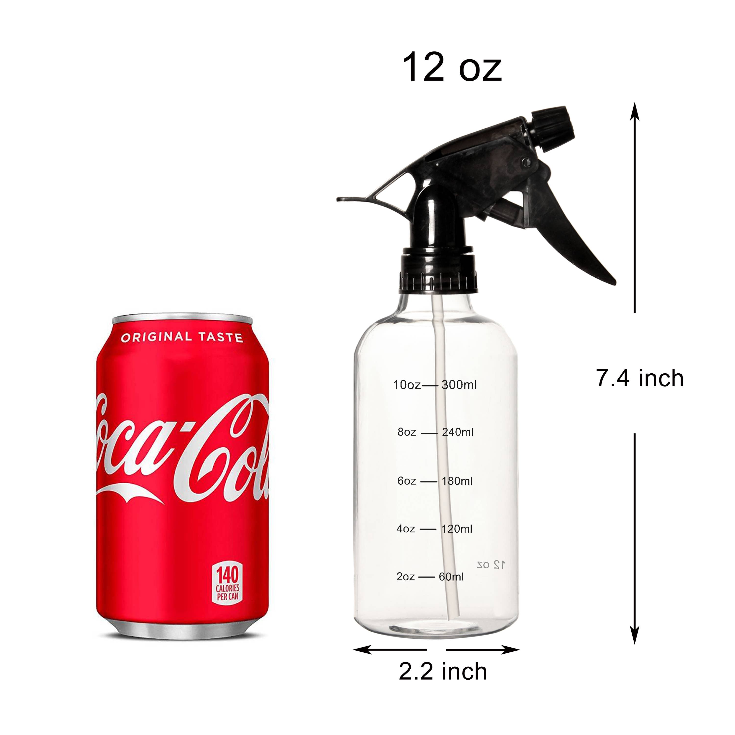 Youngever - Wholesale Spray Bottle - Youngever 6 Pack 12OZ Empty Plastic Spray Bottles - Black1