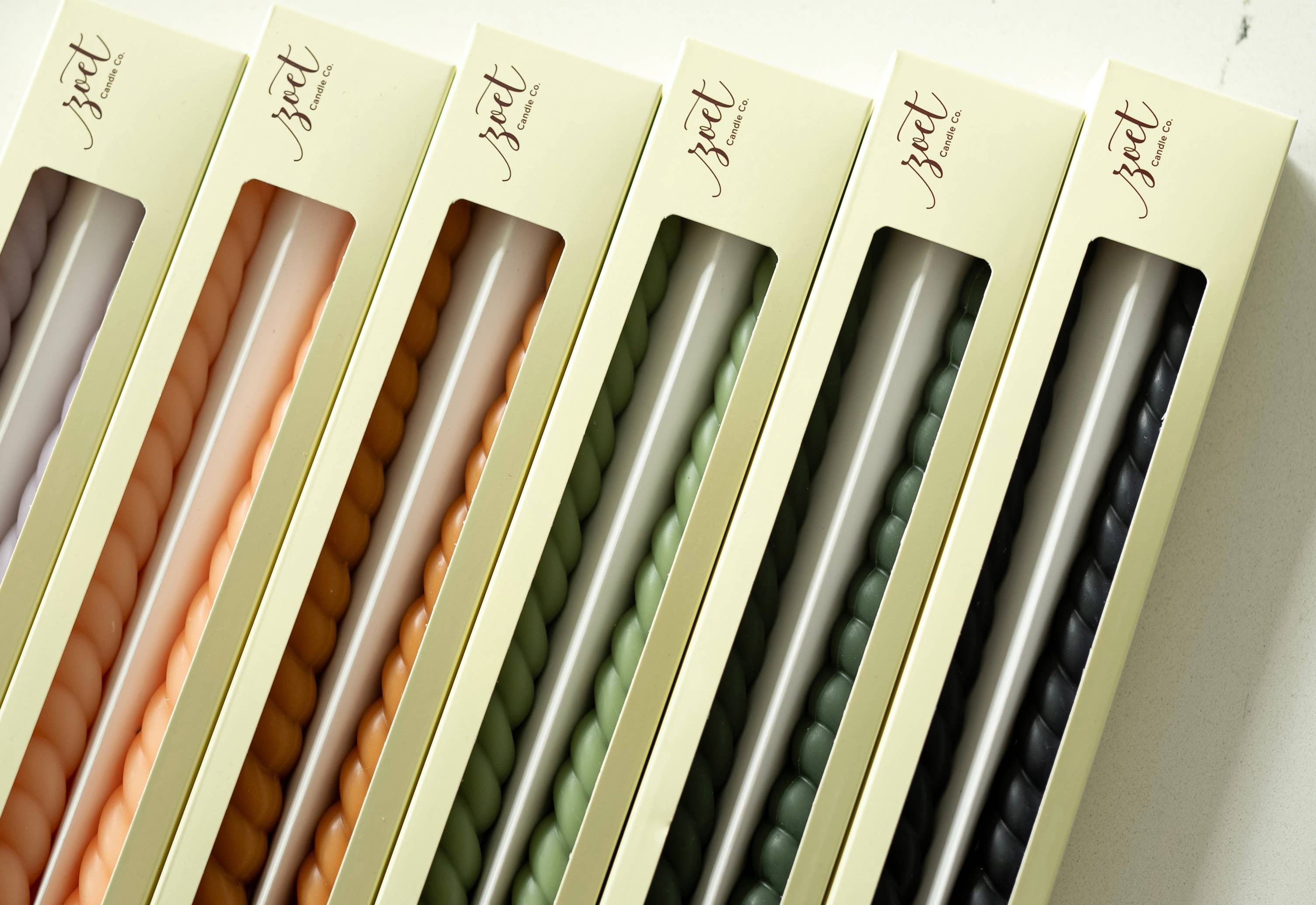 ZOETSTUDIO - Vendita all'ingrosso Candele cilindriche/candelieri - Set di candele a spirale in cera d'api e soia | 29,2 cm8