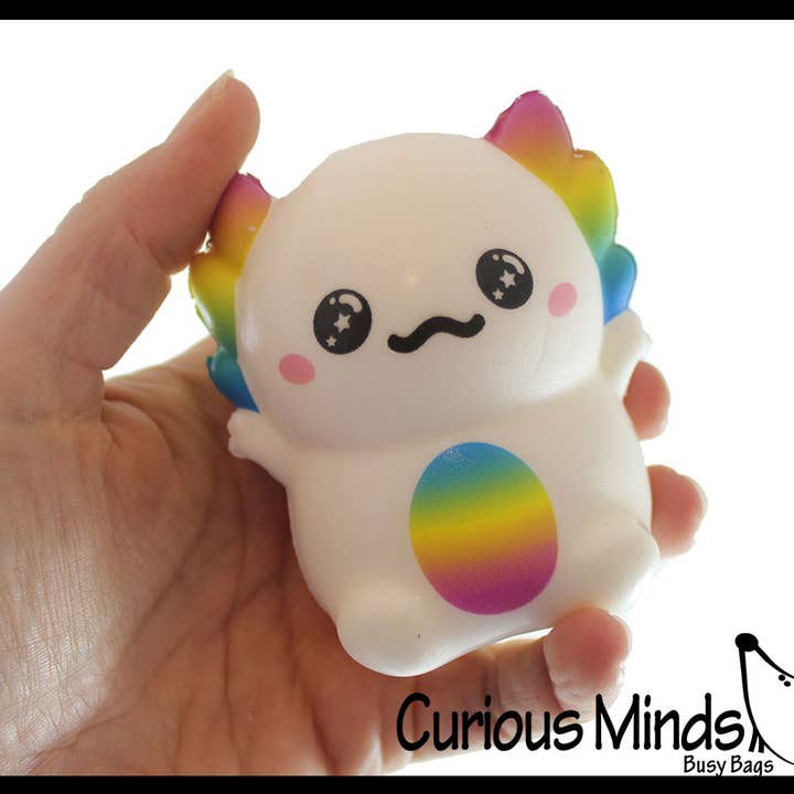 Curious Minds Toys – Großhandel Squishy-Spielzeug – Kind & Baby – Axolotl Squishy Toys, klein, 8,25 Zoll, langsam wieder hochklebend, Memoryschaum