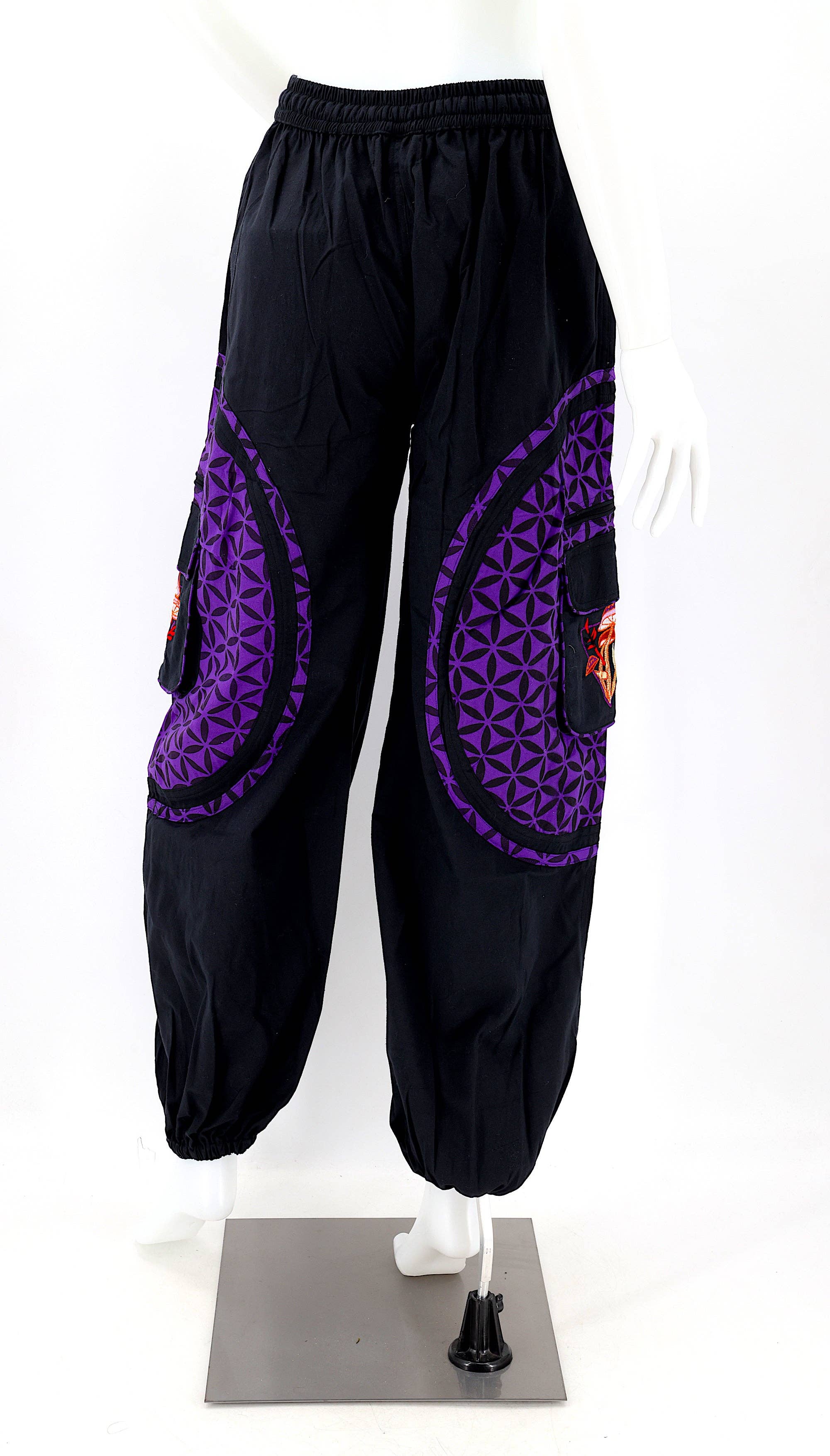 Himalaya Handmade - Wholesale Pants - Women's - Cotton Hippie Handmade Harem Mushroom Embroidered Bohemian Pants26