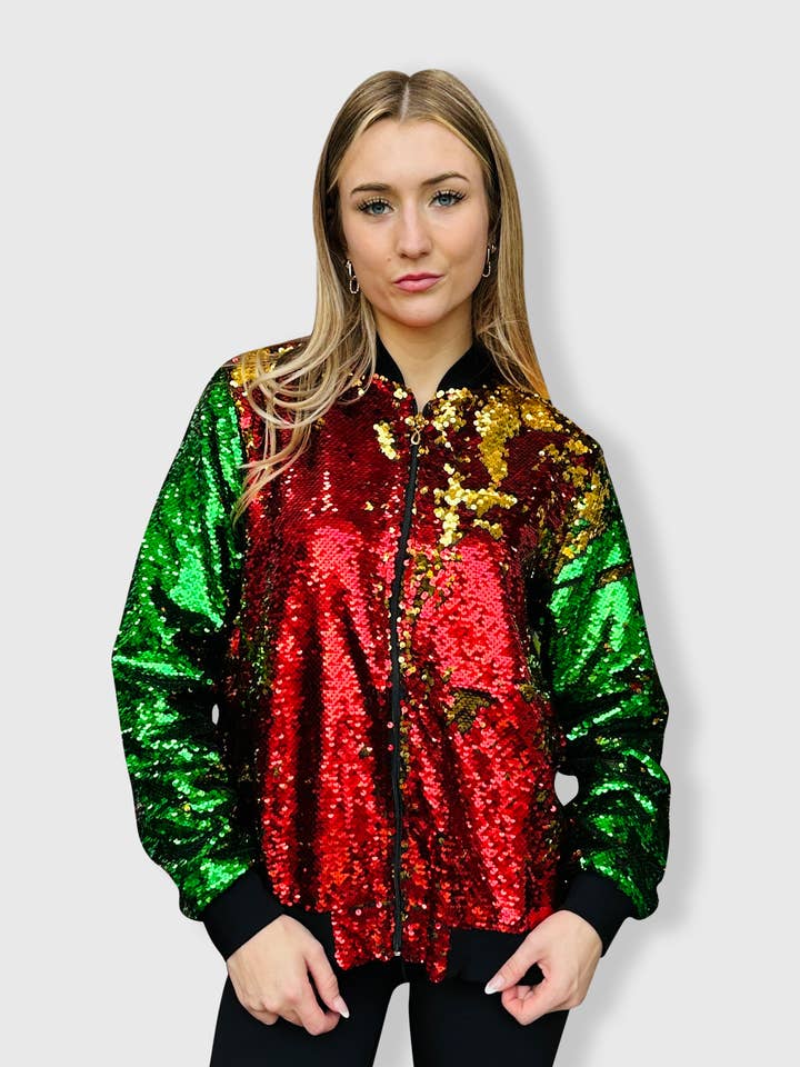 Christmas Sequin Bomber Jacket and other Purchase Wholesale sequin bomber jacket. Free Returns & Net 60 Terms on Faire trending on Faire.