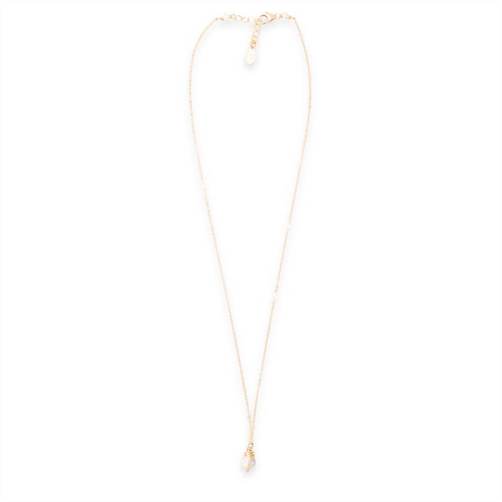 J + I Jewelry - Wholesale Pendant/Charm Necklace - Simple Gold Wrapped Pearl Necklace3