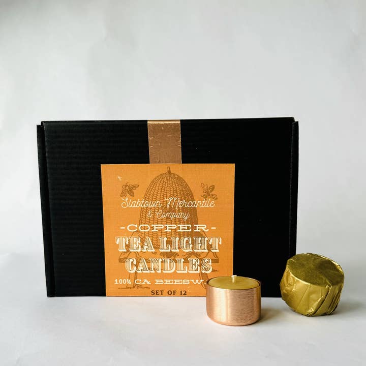 Slabtown Mercantile & Company - Wholesale Tea Light Candles - Copper Tealight Candles
