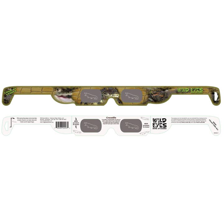 American Paper Optics, LLC – Großhandel Sonnenbrille – Unisex – Crocodile Wild Eyes 3D-Brille, 25er-Pack