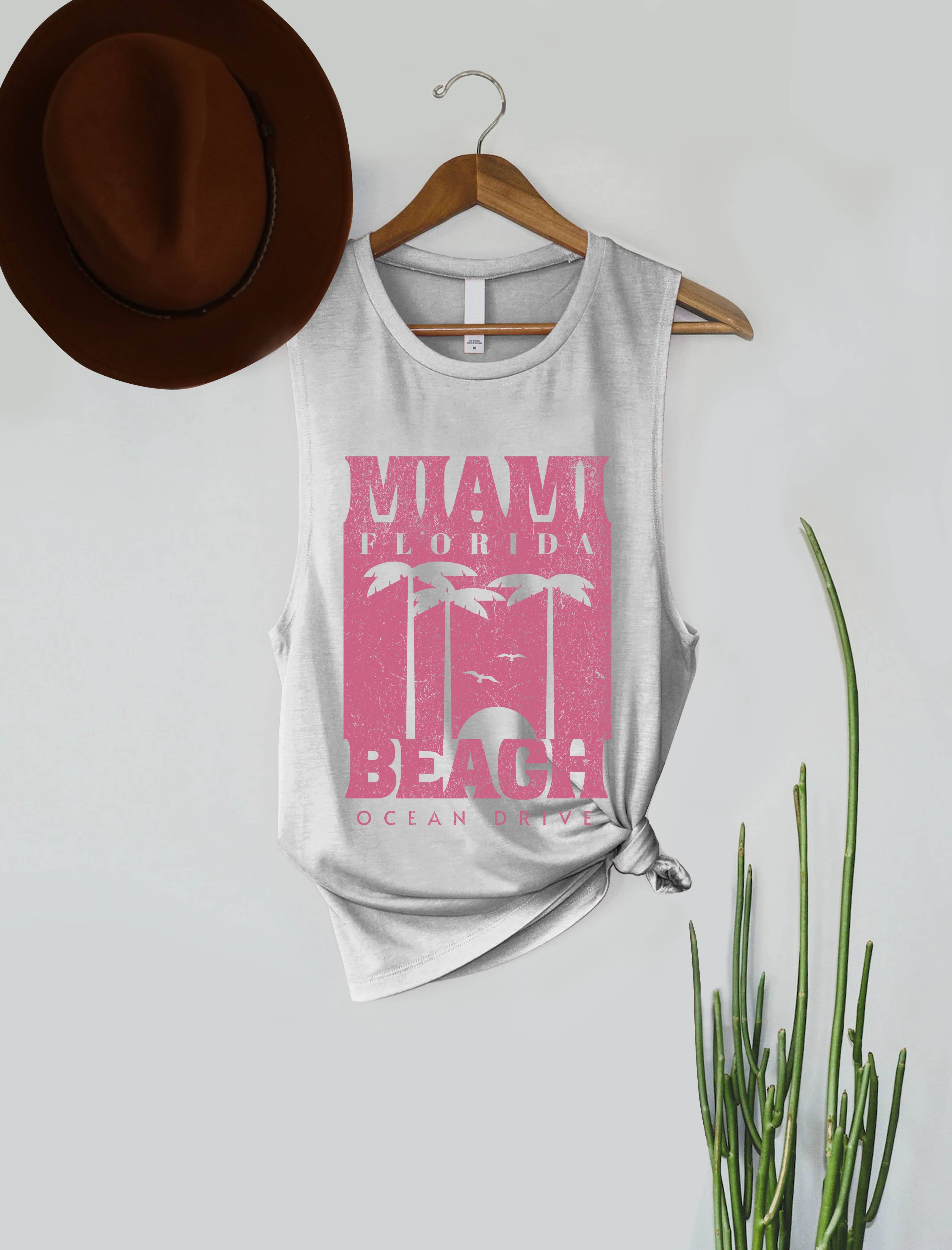 PINK NABI - Vendita all'ingrosso Canotta - Donna - Viaggio sull'oceano di Miami Florida Beach6