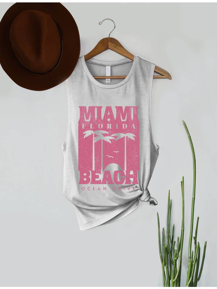 PINK NABI - Vendita all'ingrosso Canotta - Donna - Viaggio sull'oceano di Miami Florida Beach6