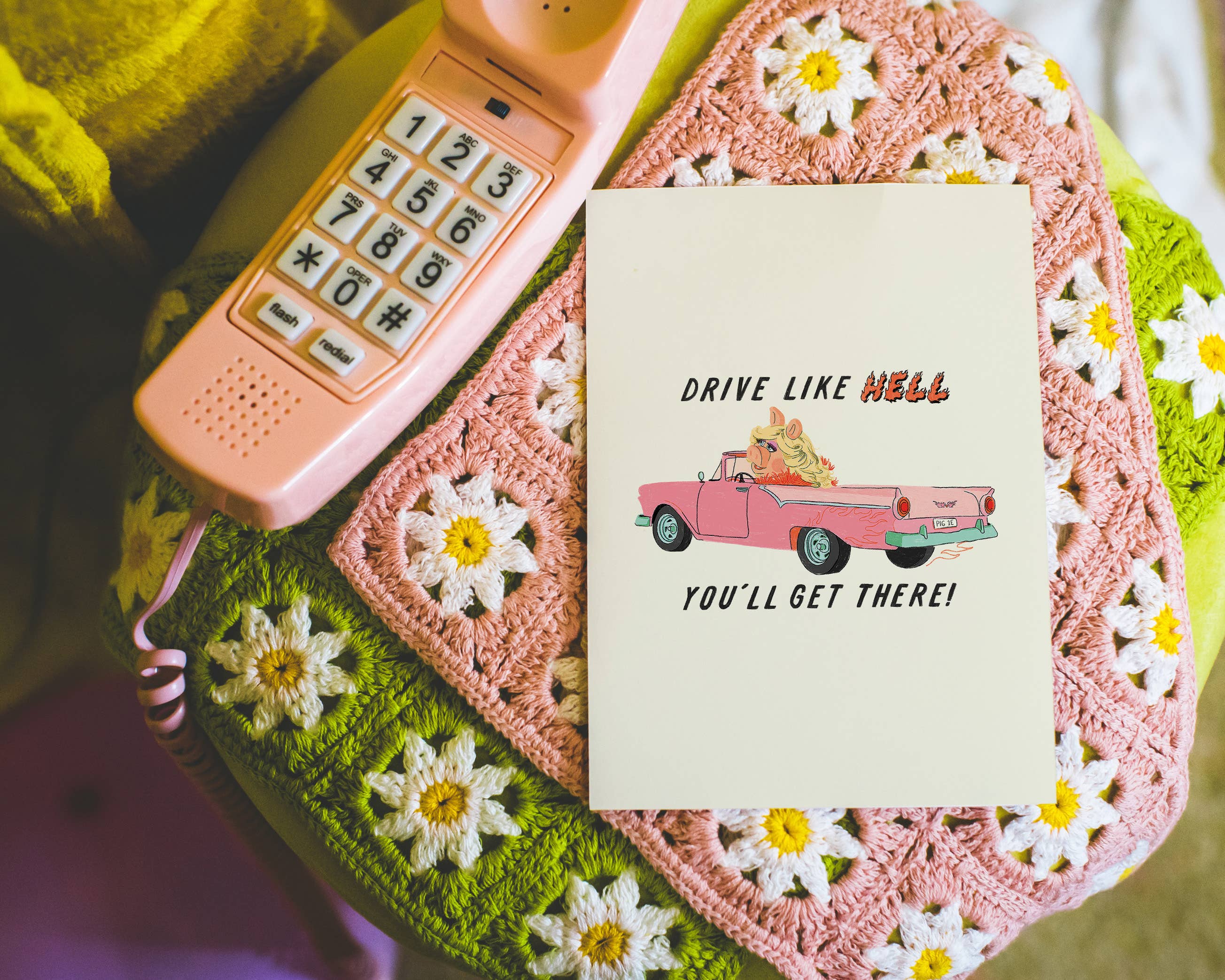 Artbaby & Co. - Vente Affiche d'art - Impression artistique Miss Piggy Drive Like Hell1