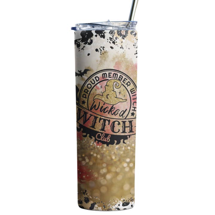 Wicked Witch Club 20 oz Skinny Tumbler for wholesale by Eye of Toad, LLC