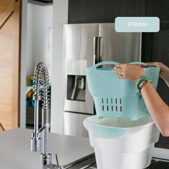 Strucket - Wholesale Laundry Basket - Strucket 19L (5 Gallon) Strainer Bucket – 6 Pack Aqua13