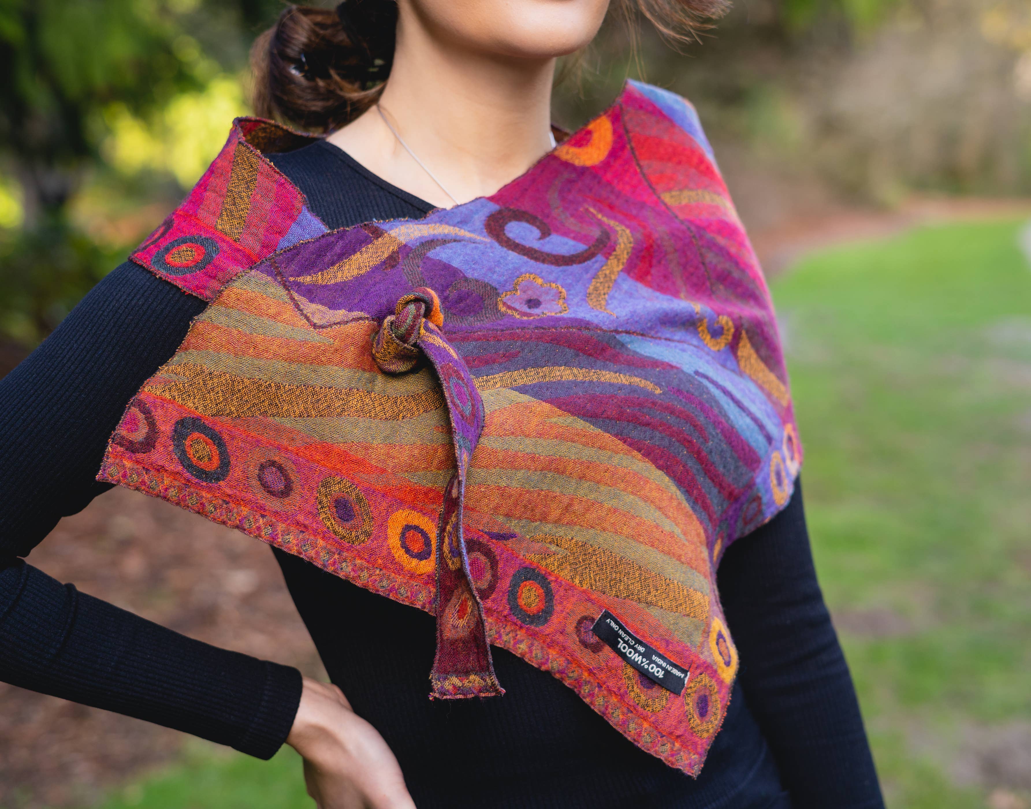 In Style Scarves – wholesale Halsduk - Dam – 510/Spetsig halsduk~ Plommonfärg2