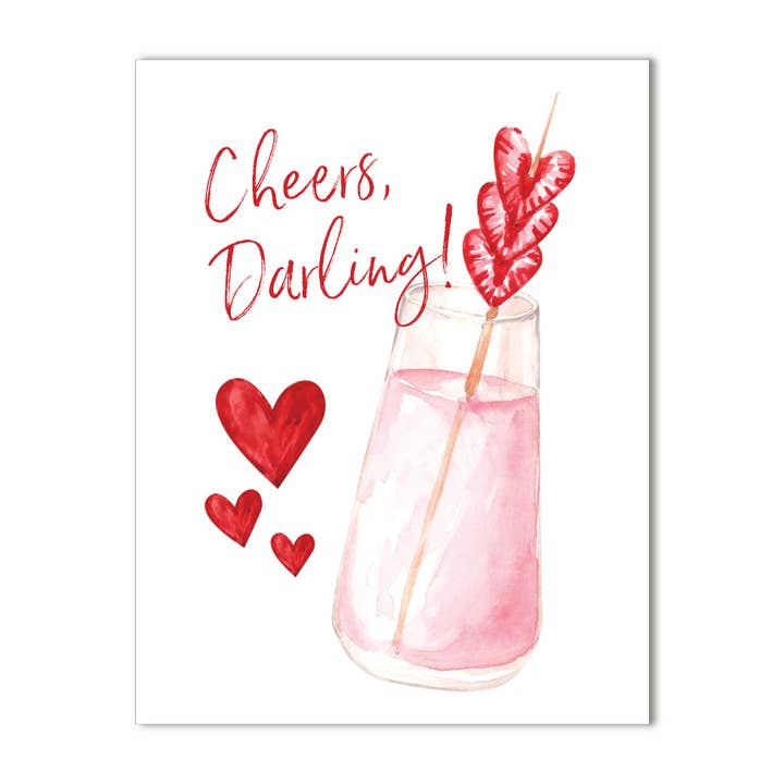 Cheers, Darling Note Card for wholesale by Bourbon & Bacon