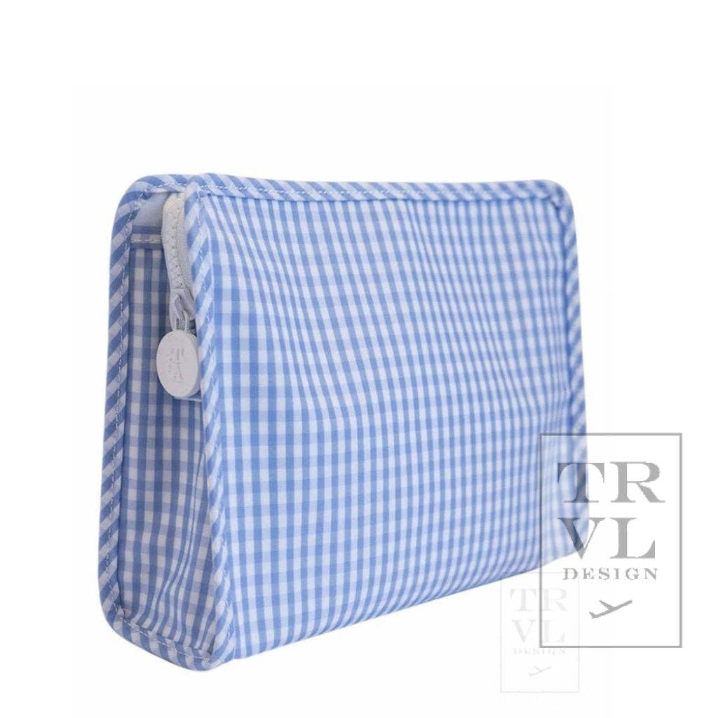 TRVL Design - Wholesale Pouch - Women's - Roadie Medium - Gingham Sky1
