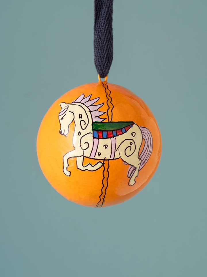 Horse Carousel Bauble for wholesale by Ian Snow Ltd
