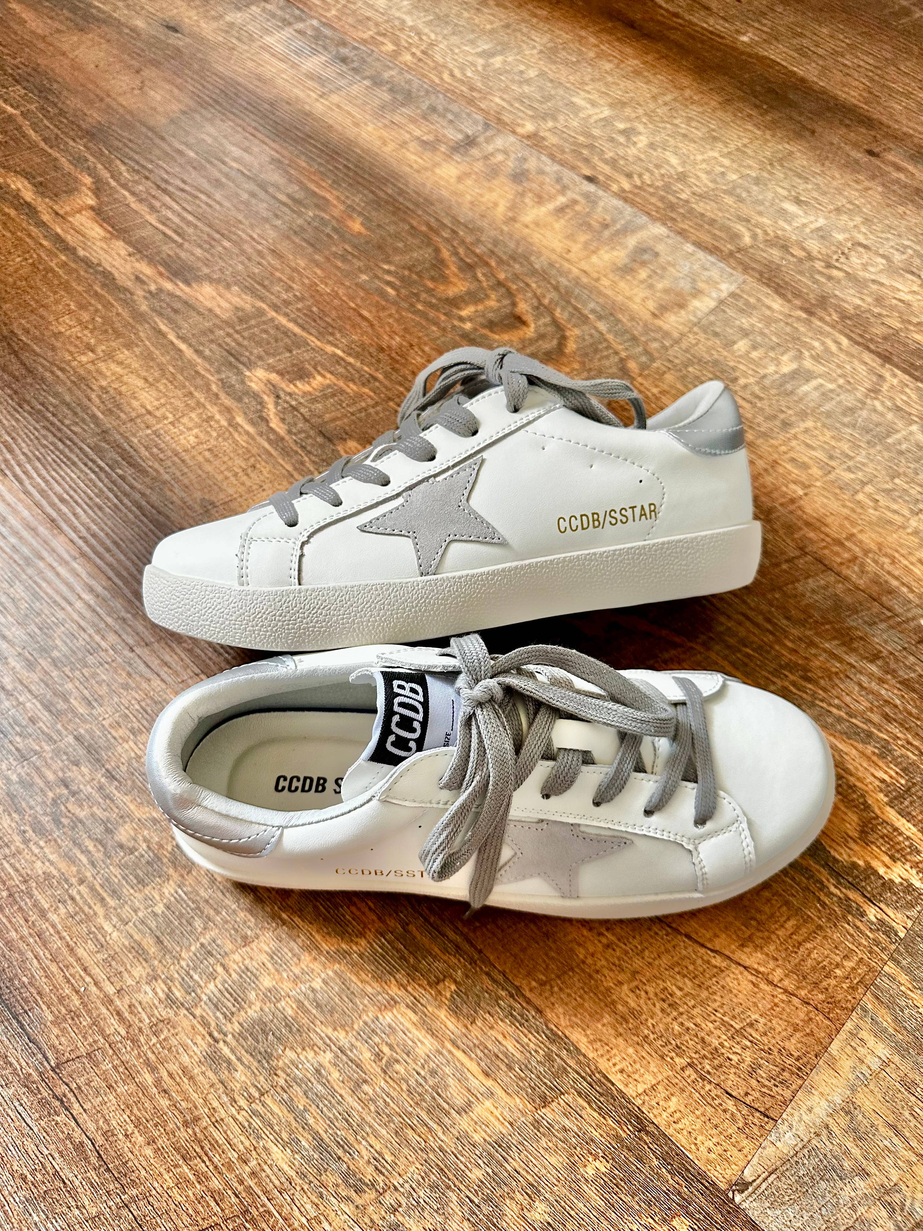 Torn and Trendy - Wholesale Lifestyle Sneakers - Women's - Grey Star Silver Heel Women’s Sneakers5