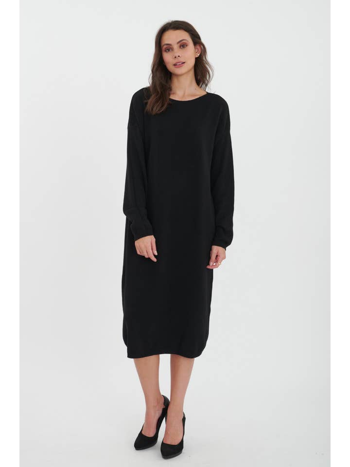 ORNELLA PARIS - Vente Robe – femme - Robe pull longue unie LEL-R2227111