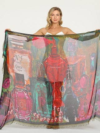 D-175 UW PARFUMS OLIVE GREEN voor wholesale door Love's Pure Light Scarves