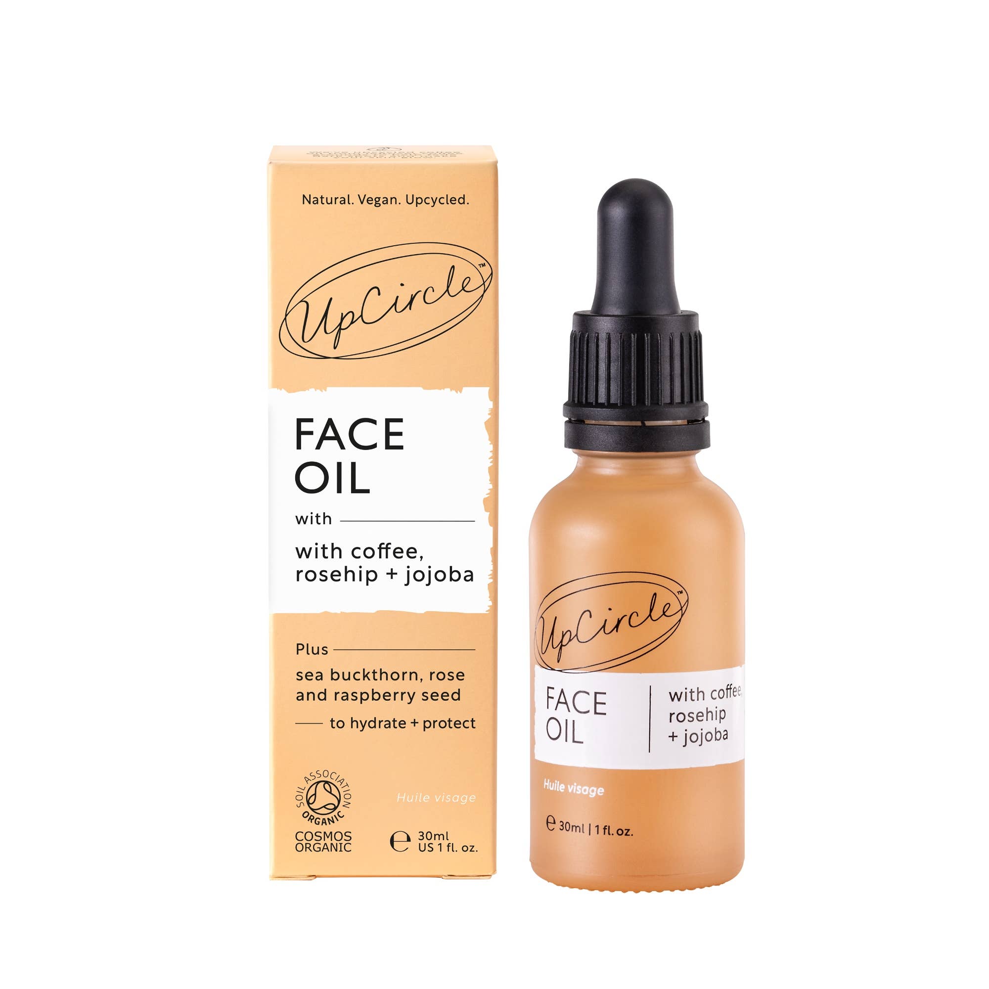 UpCircle USA - Wholesale Facial Oil - Summer Glow Collagen Boosting Vegan Organic Coffee Beach Face Oil