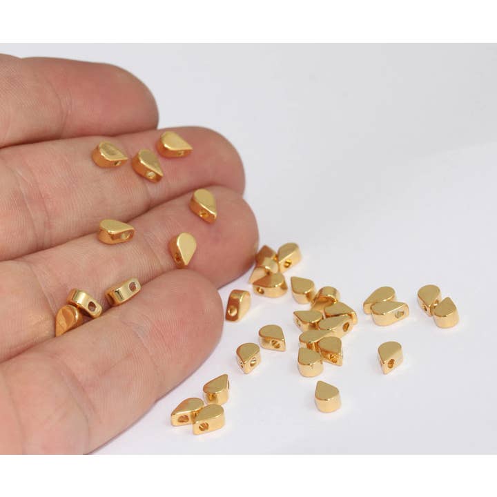 24k Skinnende Guld Dråbe Charms, Dråbe Charm, MLS116 for engroshandel hos QueenJewelryM