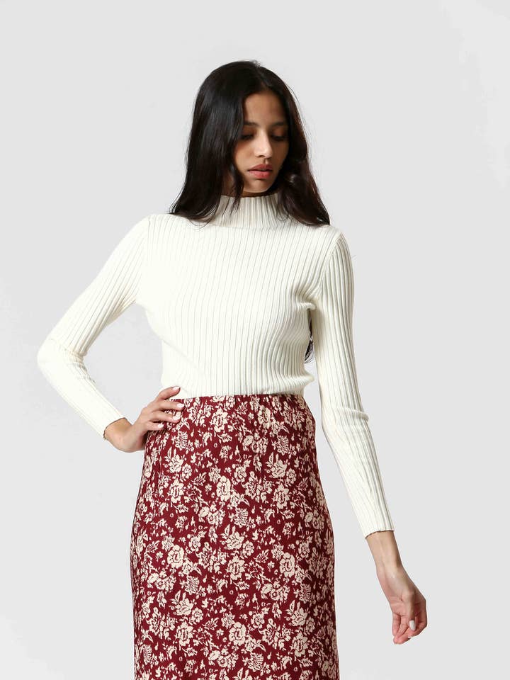 T24203339 - Ribbstickad långärmad skjorta för damer för wholesale av The Korner - USA