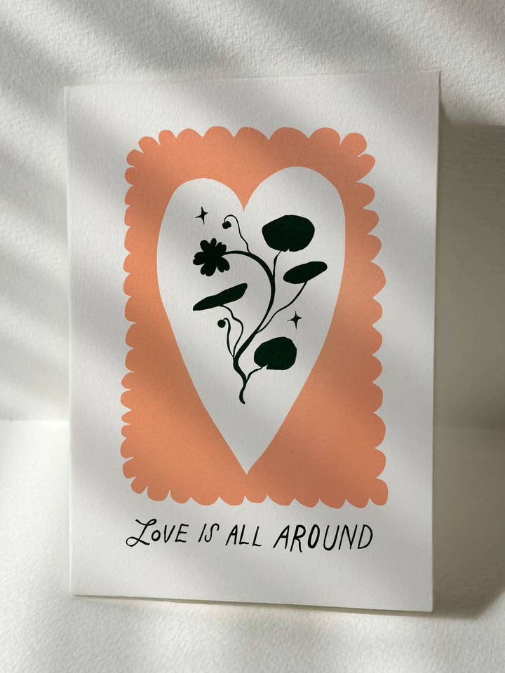 Valentine's Card - "Love is all around" (Copy) for wholesale by Karli Fairbanks
