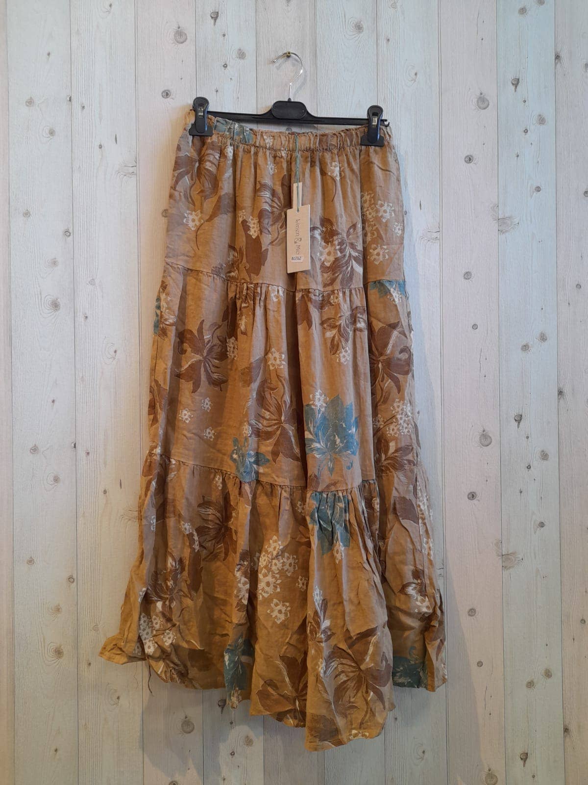 Linen & More - Wholesale Skirt - Women's - REF 80202 100% LINEN PRINTED SKIRT6