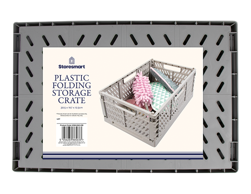 LMT-UK – wholesale Storage Bin – Plastic Folding Storage Crate Large - 3L1