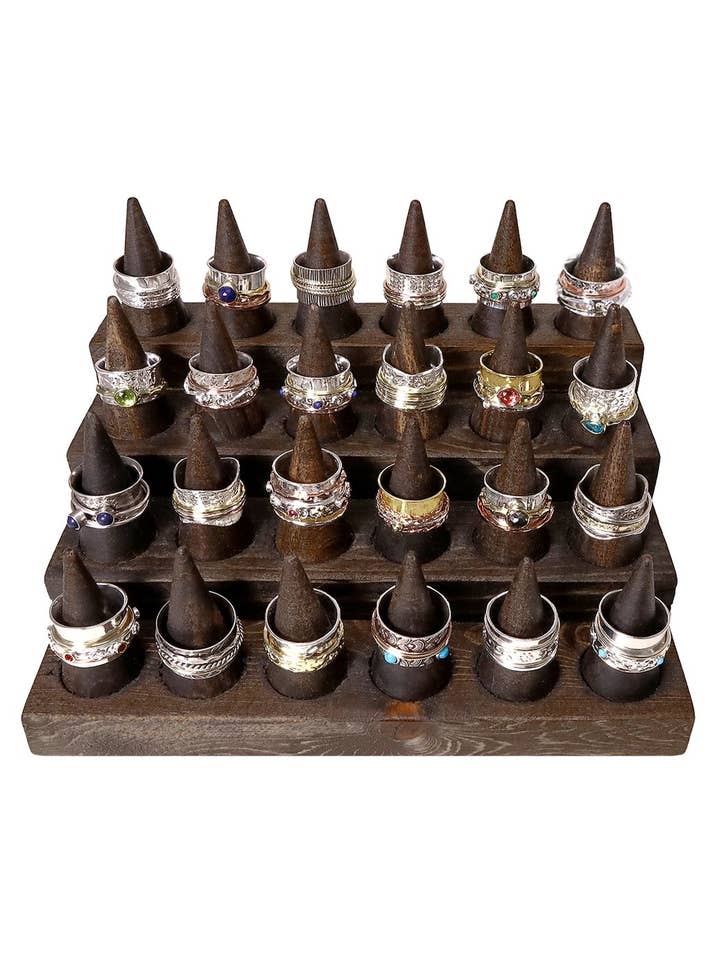 $13.00 Pc x 24 Pcs Spinner Ring Assortment - Sizes 6,7,8 for wholesale by Zoey Simmons