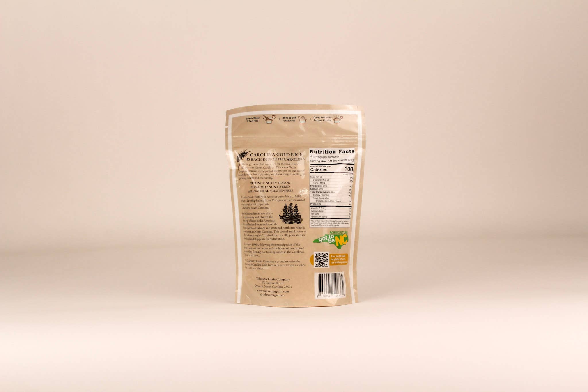 Tidewater Grain Company - Vendita all'ingrosso Riso - Carolina Gold Heirloom Rice - 2 tazze3